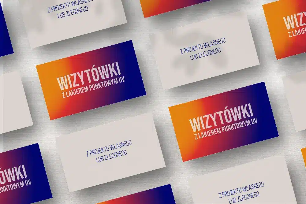 wizytówki premium z lakierem punktowym uv